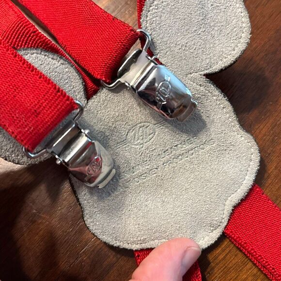 Disney Vintage Mickey Mouse Leather Red Children’s Suspenders Memorabilia Unisex - Picture 6 of 6